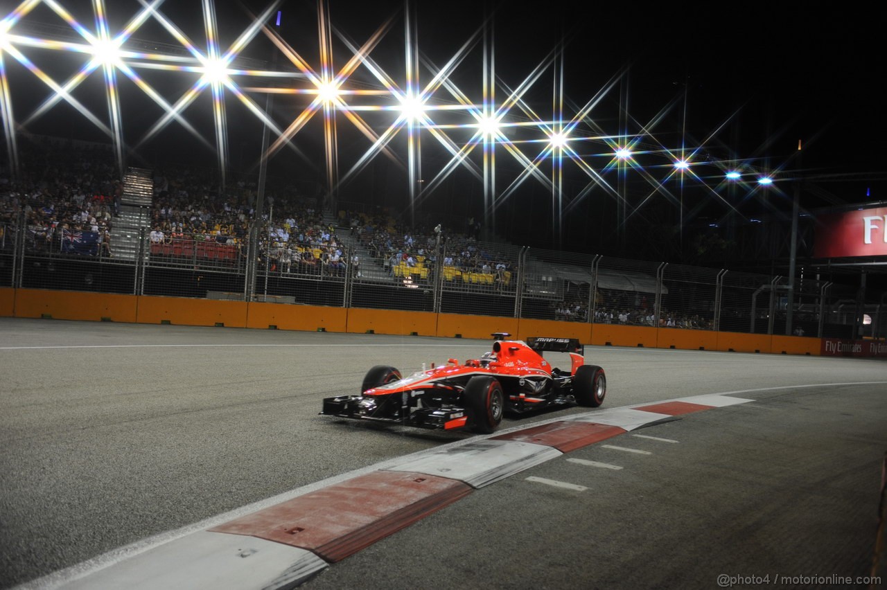 GP SINGAPORE, 21.09.2013- Qualifiche, Jules Bianchi (FRA) Marussia F1 Team MR02