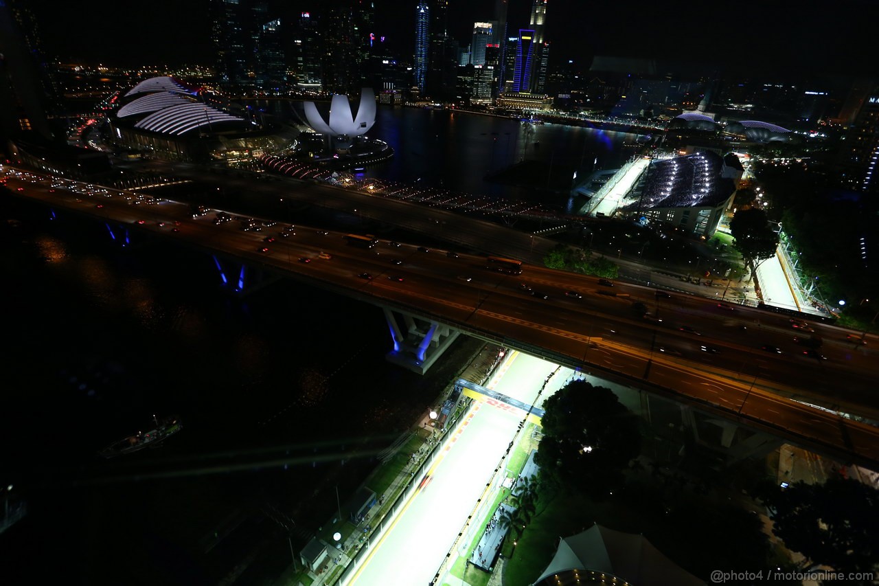 GP SINGAPORE, 21.09.2013- Panoramic View of the track e of Singapore