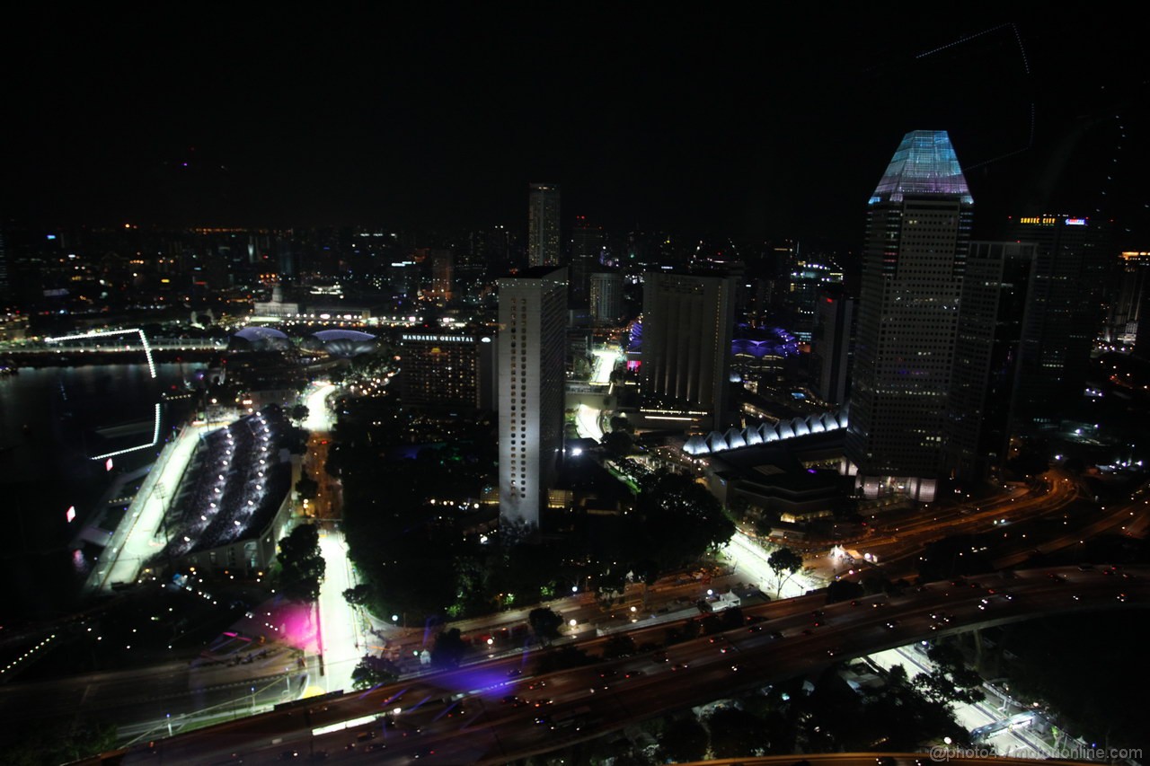 GP SINGAPORE, 21.09.2013- Panoramic View of the track e of Singapore