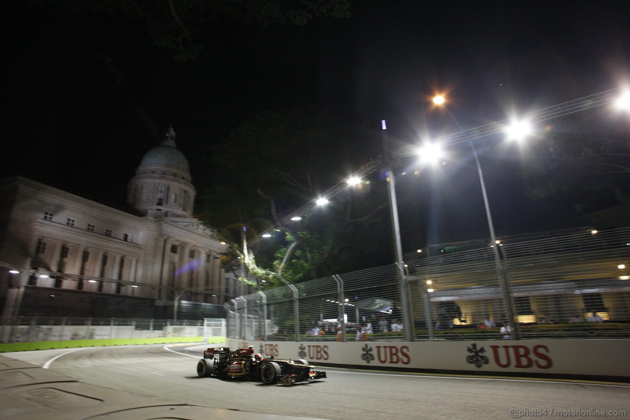 GP SINGAPORE, 21.09.2013- Qualifiche, Romain Grosjean (FRA) Lotus F1 Team E213