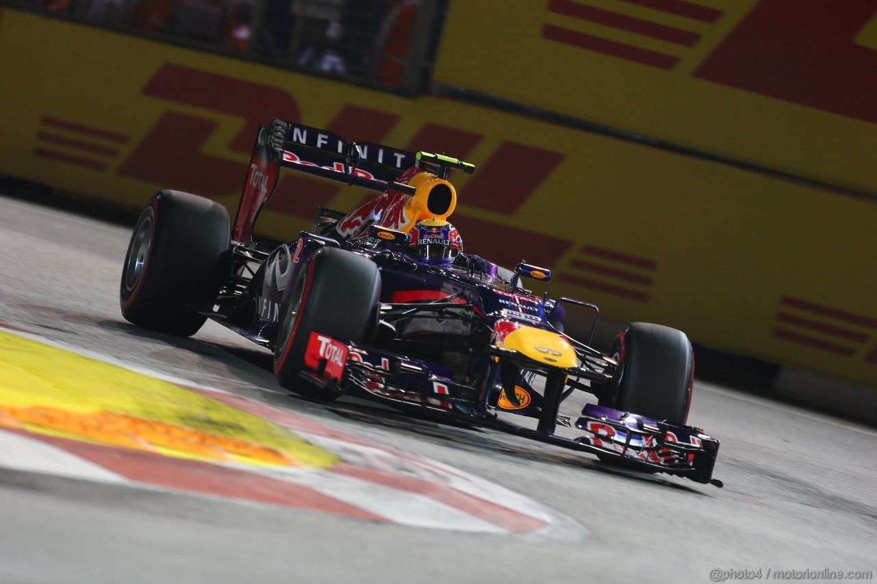 GP SINGAPORE, 21.09.2013- Qualifiche, Mark Webber (AUS) Red Bull Racing RB9