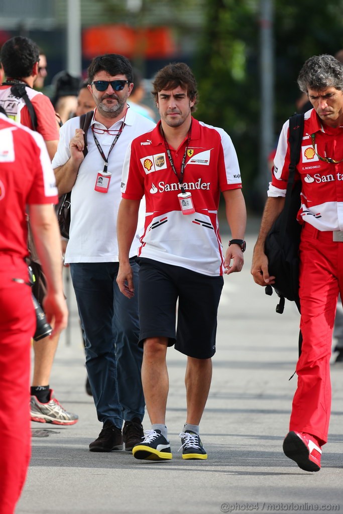 GP SINGAPORE, 21.09.2013- Fernando Alonso (ESP) Ferrari F138