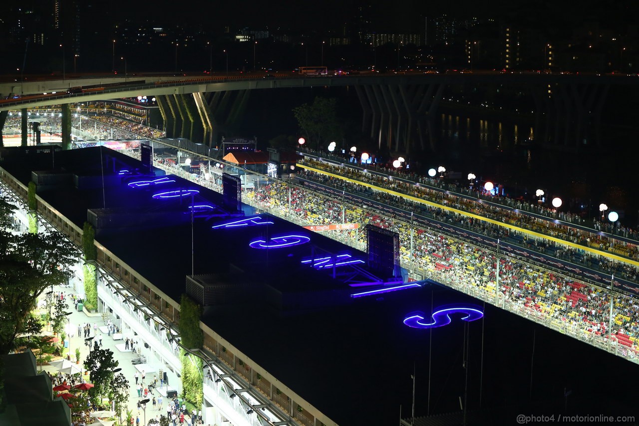 GP SINGAPORE, 21.09.2013- Panoramic View of the track e of Singapore