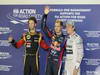 GP SINGAPORE, 21.09.2013- Qualifiche, pole Sebastian Vettel (GER) Red Bull Racing RB9, 2nd Nico Rosberg (GER) Mercedes AMG F1 W04, 3rd Romain Grosjean (FRA) Lotus F1 Team E213