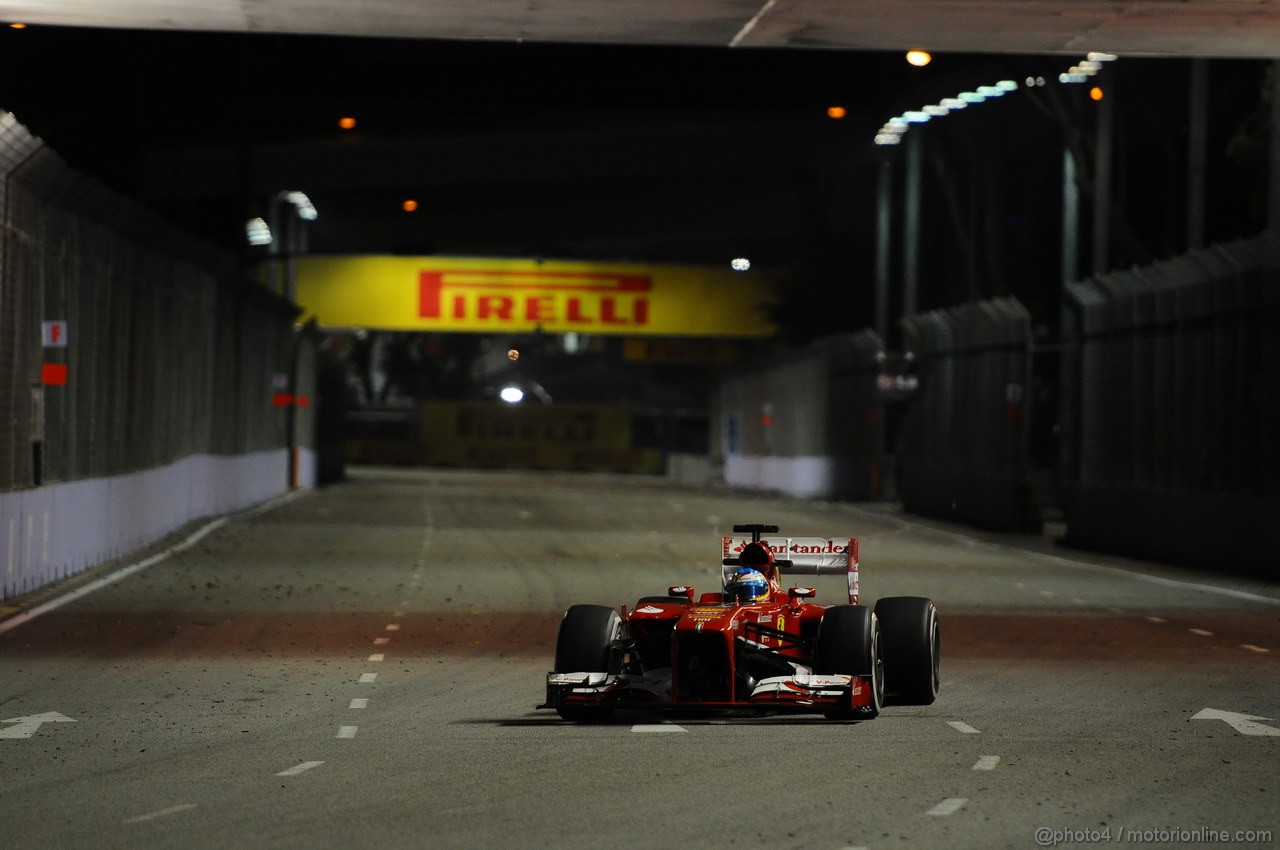 GP SINGAPORE, 20.09.2013- Prove Libere 1: Fernando Alonso (ESP) Ferrari F138 
