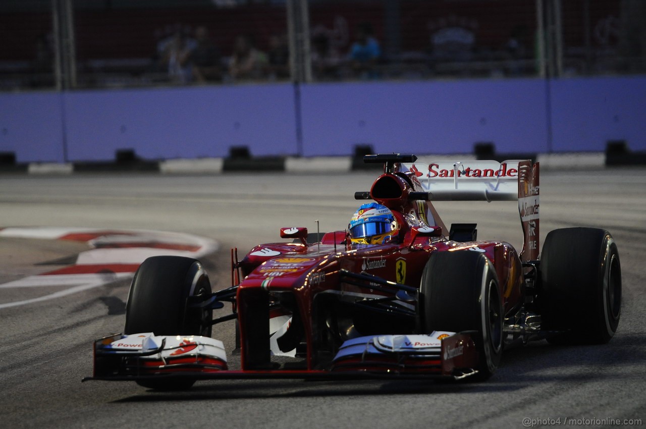 GP SINGAPORE, 20.09.2013- Prove Libere 1: Fernando Alonso (ESP) Ferrari F138 