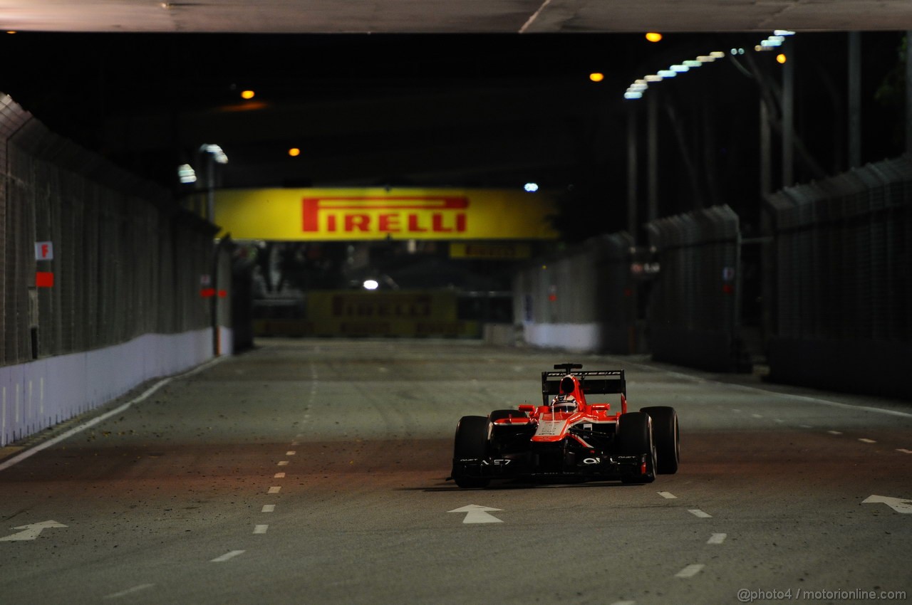 GP SINGAPORE, 20.09.2013- Prove Libere 1: Jules Bianchi (FRA) Marussia F1 Team MR02 