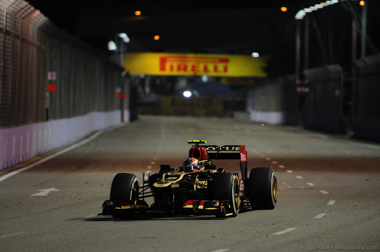 GP SINGAPORE, 20.09.2013- Prove Libere 1: Romain Grosjean (FRA) Lotus F1 Team E21 