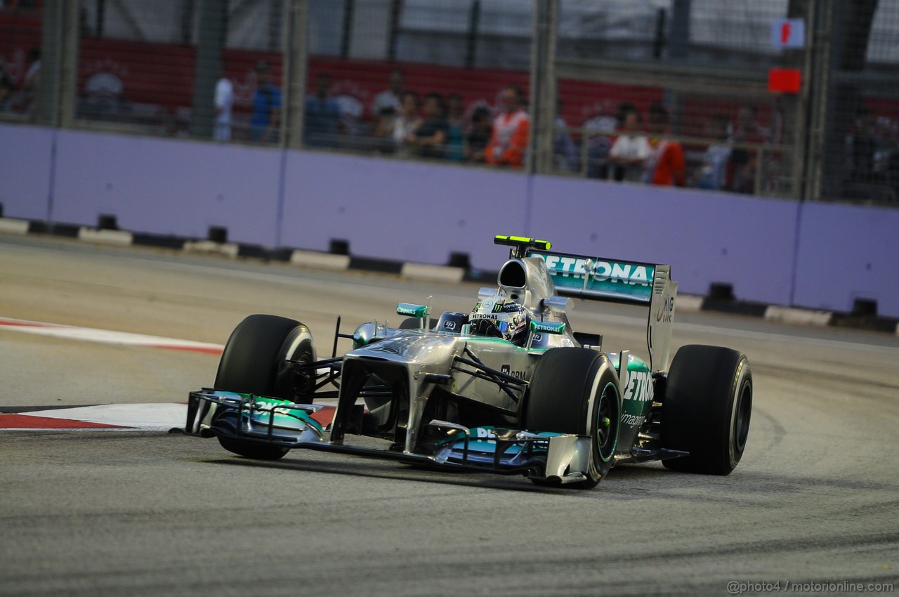 GP SINGAPORE, 20.09.2013- Prove Libere 1: Lewis Hamilton (GBR) Mercedes AMG F1 W04  