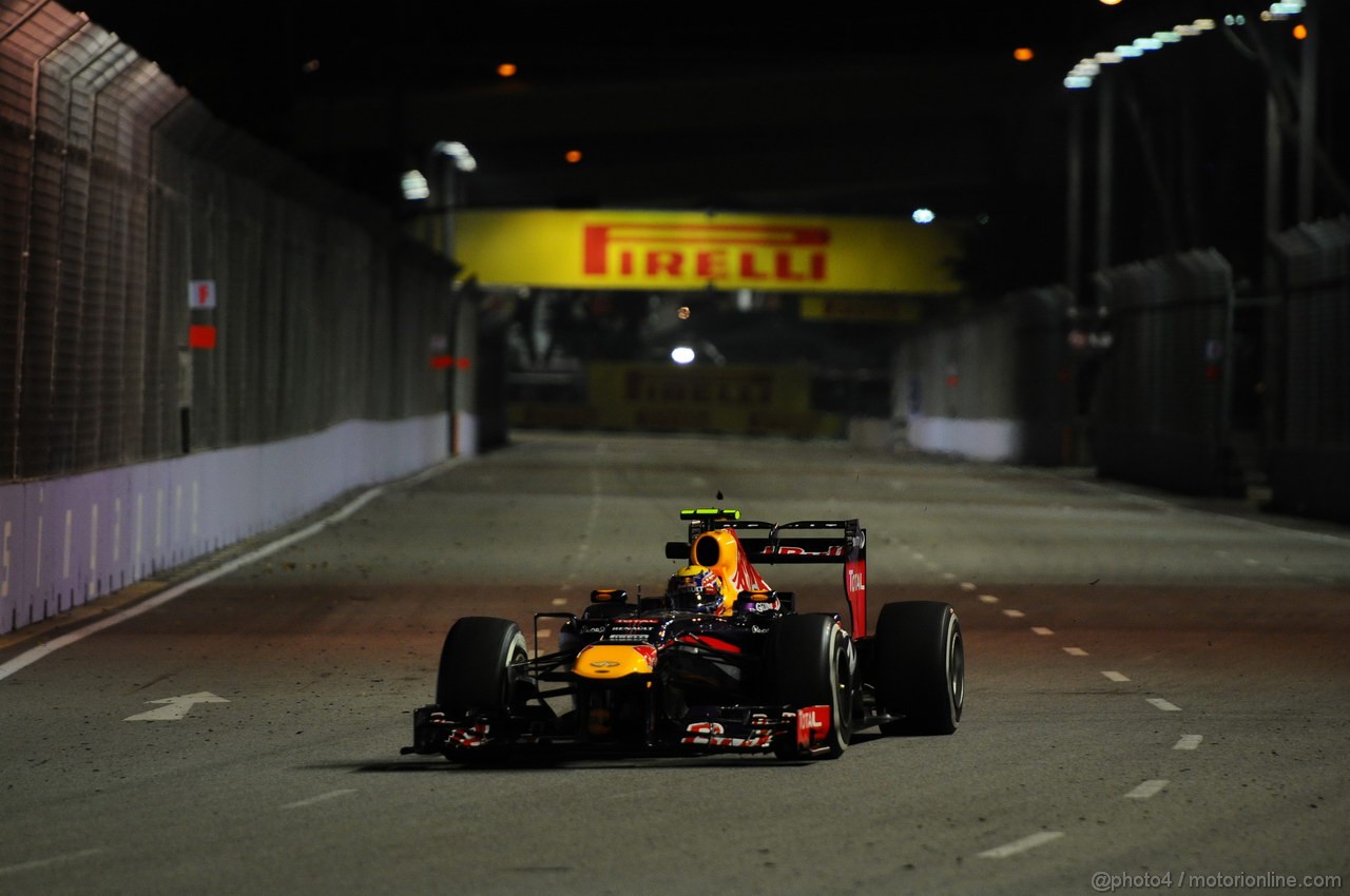 GP SINGAPORE, 20.09.2013- Prove Libere 1: Mark Webber (AUS) Red Bull Racing RB9 