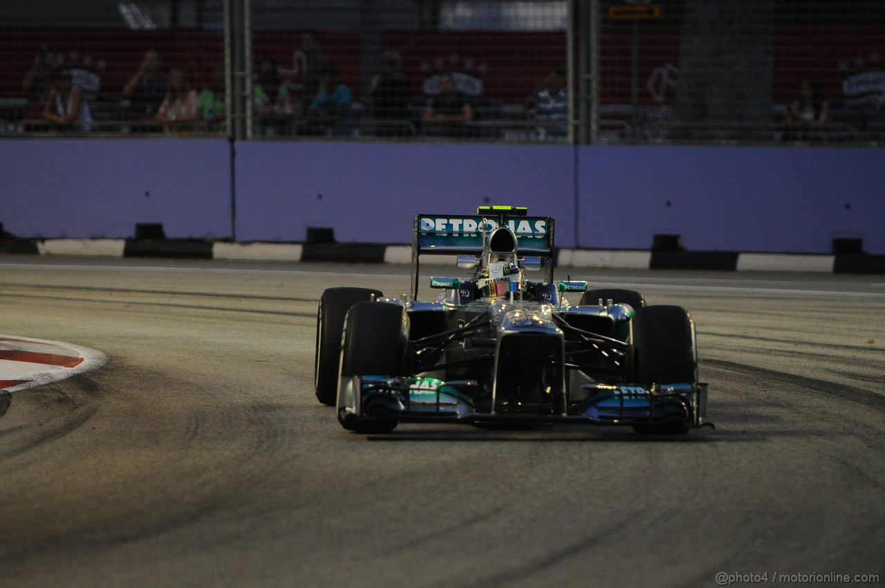 GP SINGAPORE, 20.09.2013- Prove Libere 1: Lewis Hamilton (GBR) Mercedes AMG F1 W04  