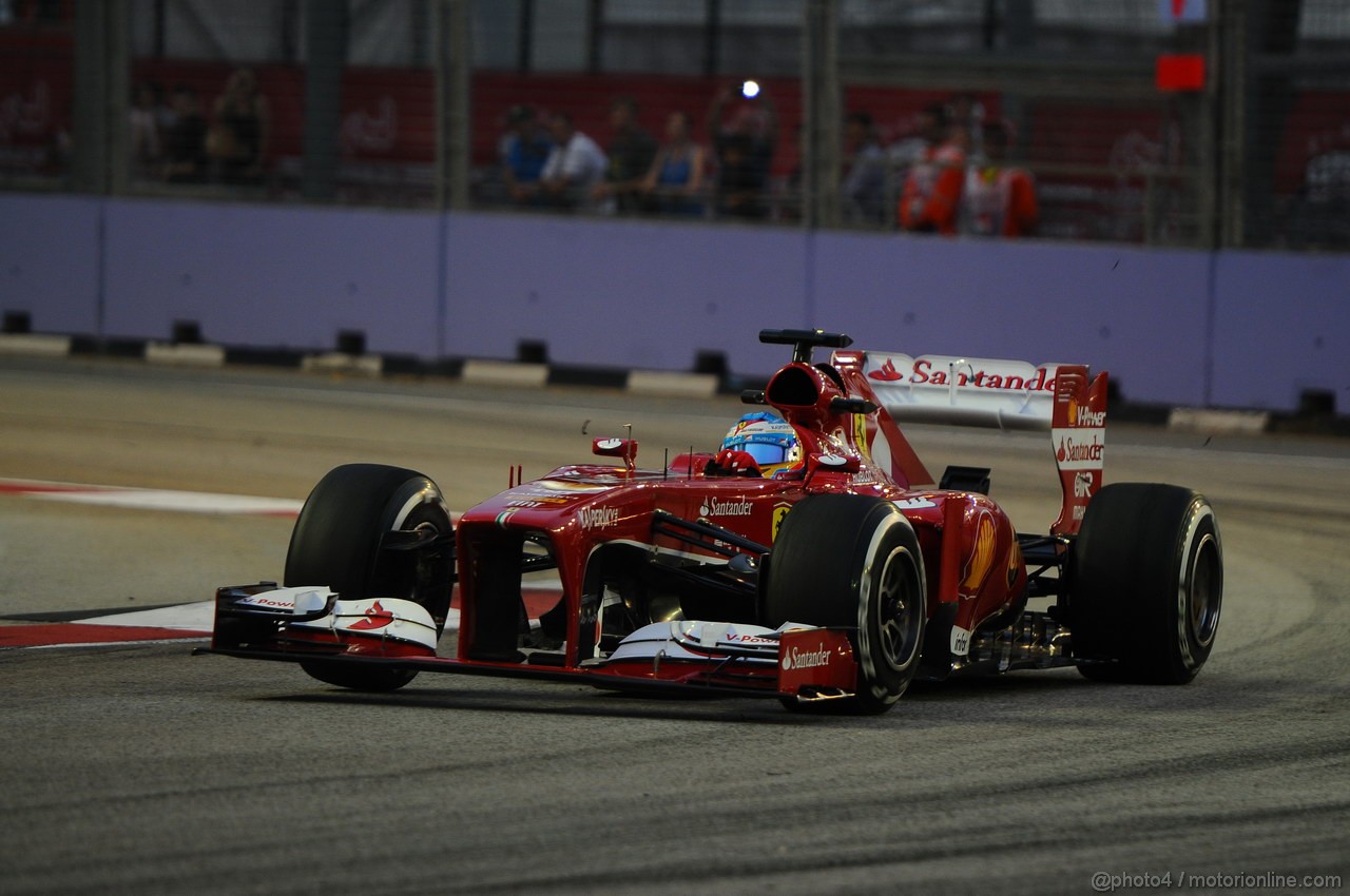 GP SINGAPORE, 20.09.2013- Prove Libere 1: Fernando Alonso (ESP) Ferrari F138 