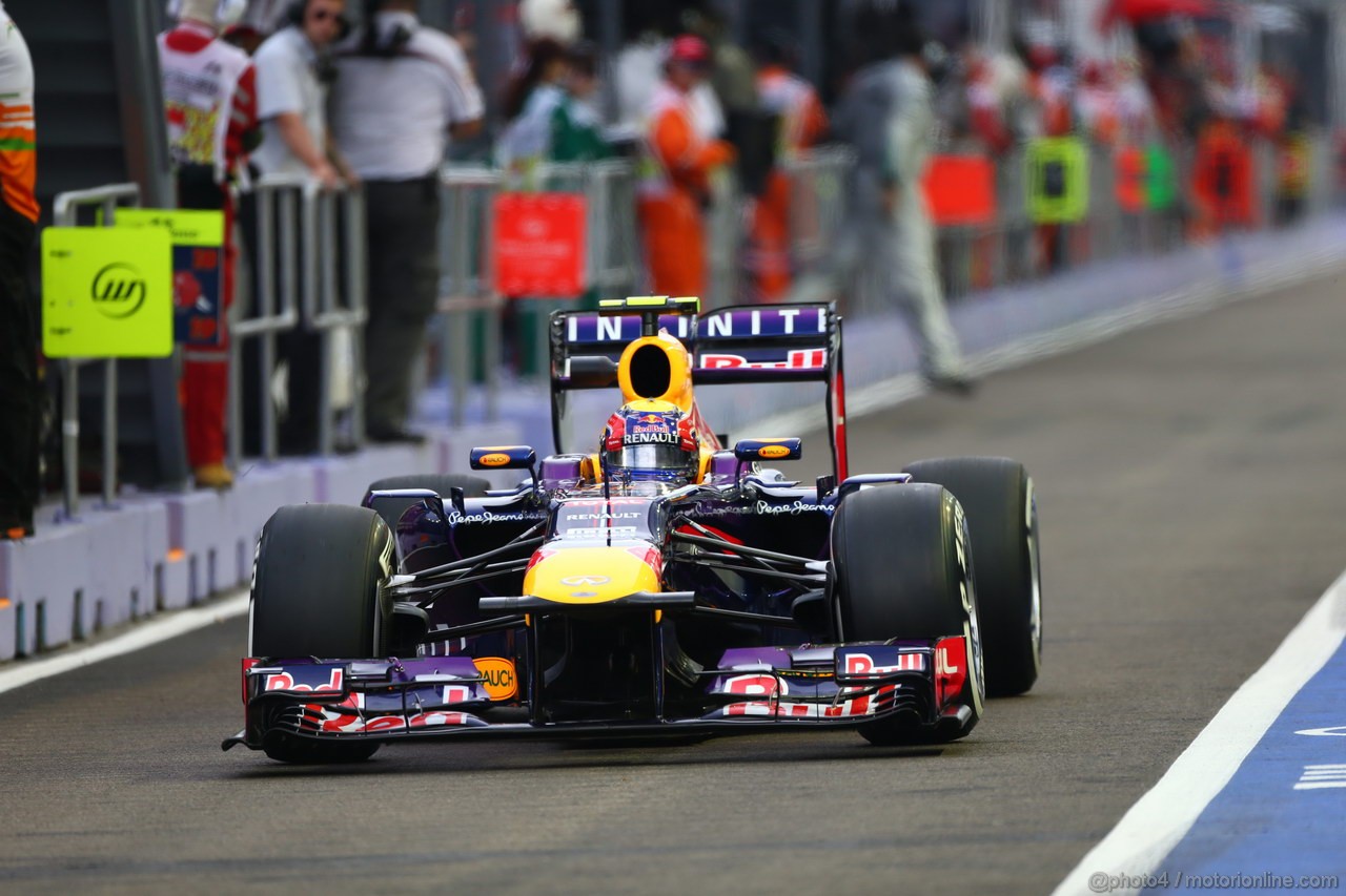 GP SINGAPORE, 20.09.2013- Prove Libere 1: Mark Webber (AUS) Red Bull Racing RB9 
