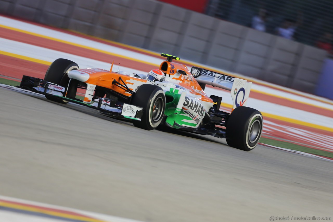 GP SINGAPORE, 20.09.2013- Prove Libere 1: Adrian Sutil (GER), Sahara Force India F1 Team VJM06 
