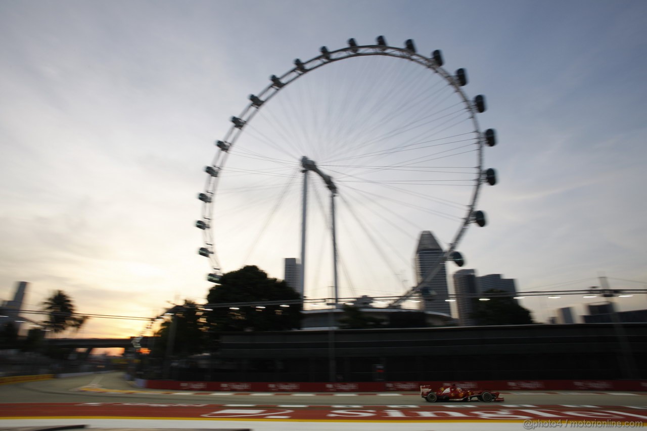 GP SINGAPORE, 20.09.2013- Prove Libere 1: Fernando Alonso (ESP) Ferrari F138 