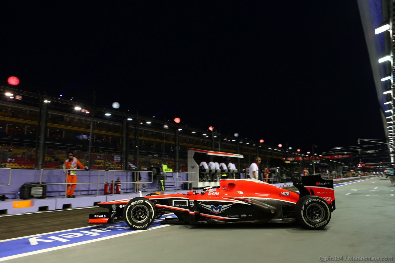 GP SINGAPORE, 20.09.2013- Prove Libere 1: Max Chilton (GBR), Marussia F1 Team MR02 