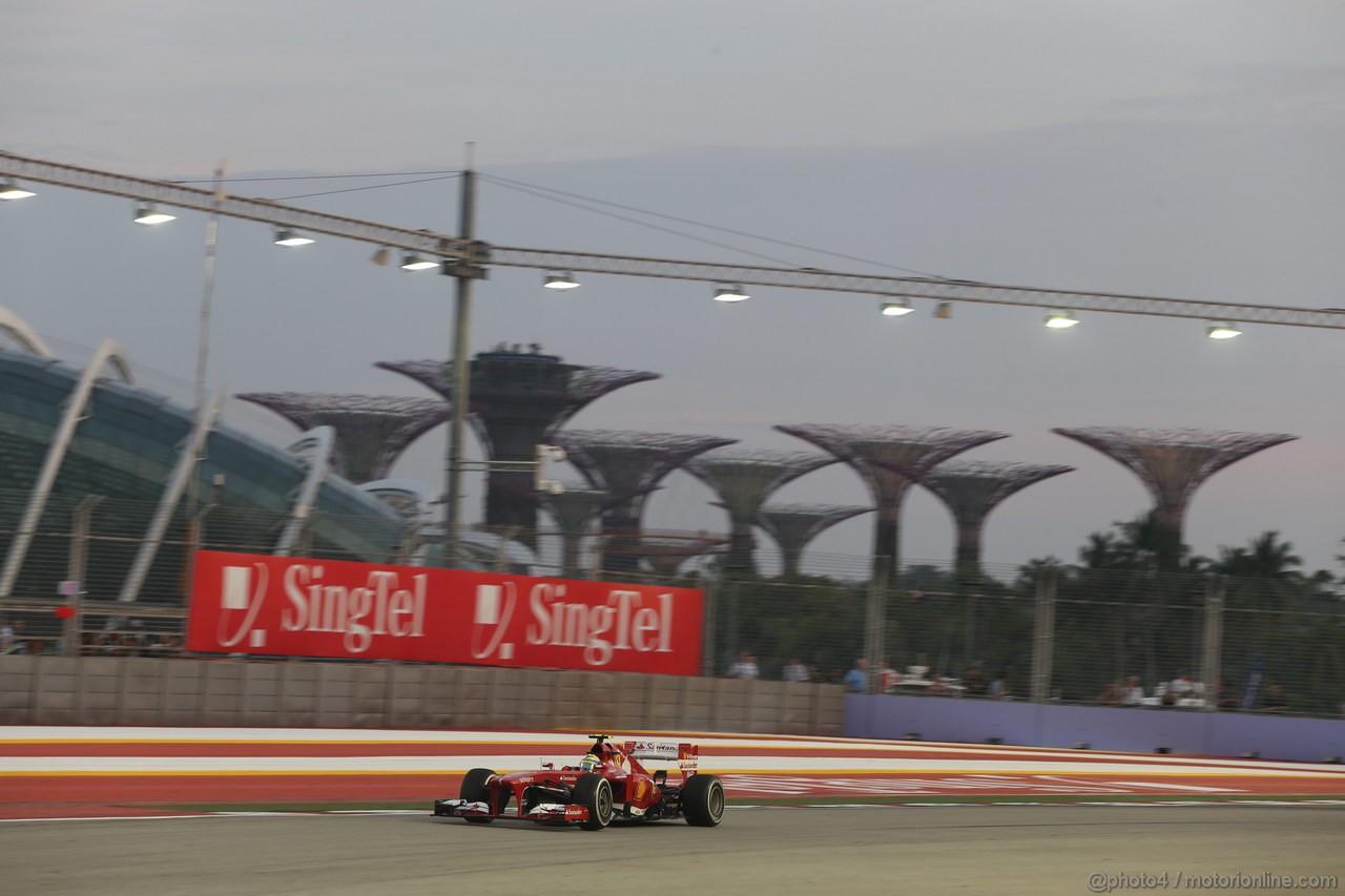 GP SINGAPORE, 20.09.2013- Prove Libere 1: Felipe Massa (BRA) Ferrari F138 