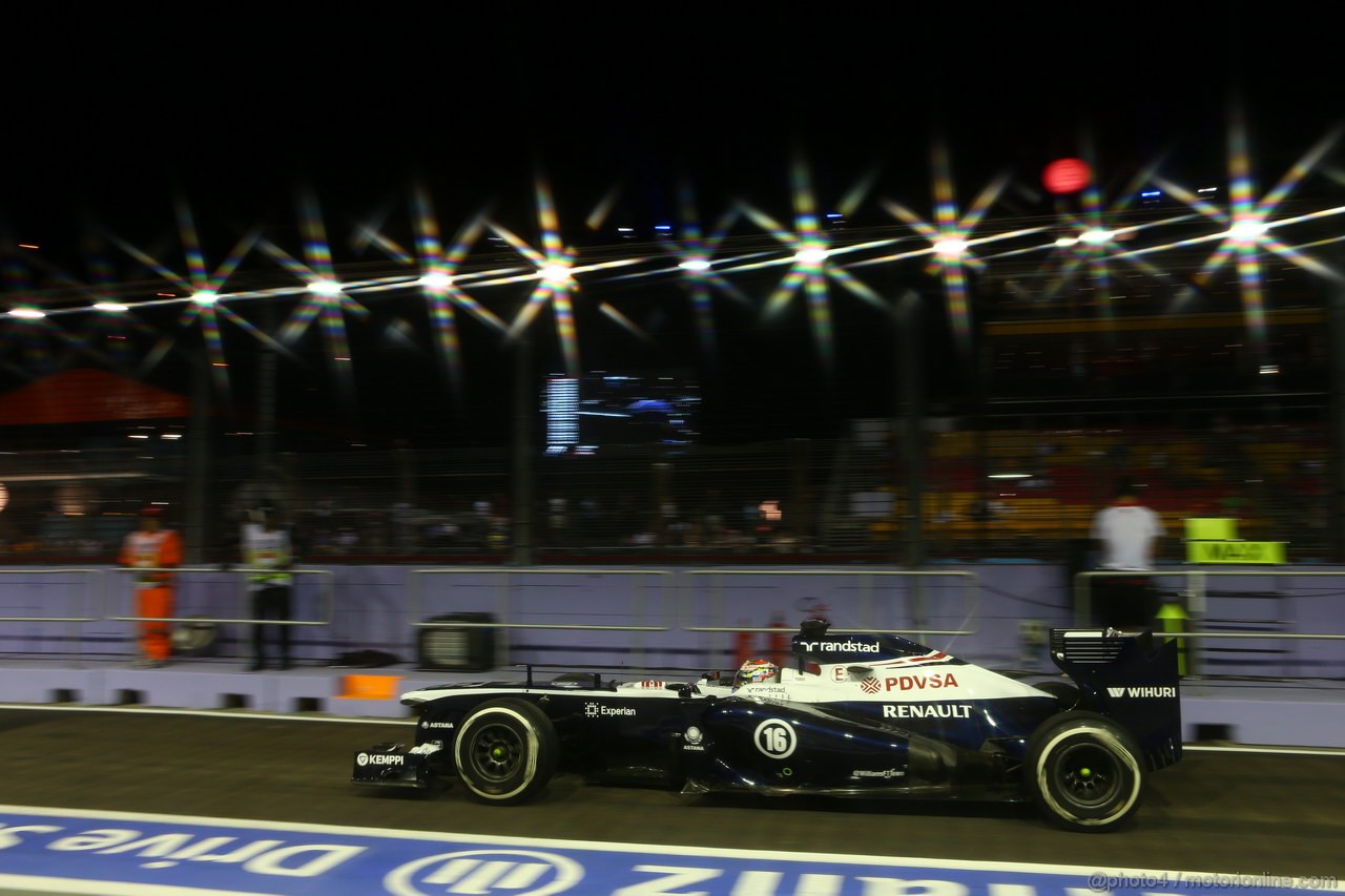 GP SINGAPORE, 20.09.2013- Prove Libere 1: Pastor Maldonado (VEN) Williams F1 Team FW35  