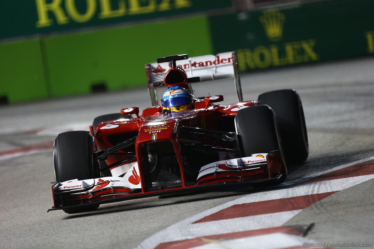 GP SINGAPORE, 20.09.2013- Prove Libere 1: Fernando Alonso (ESP) Ferrari F138 