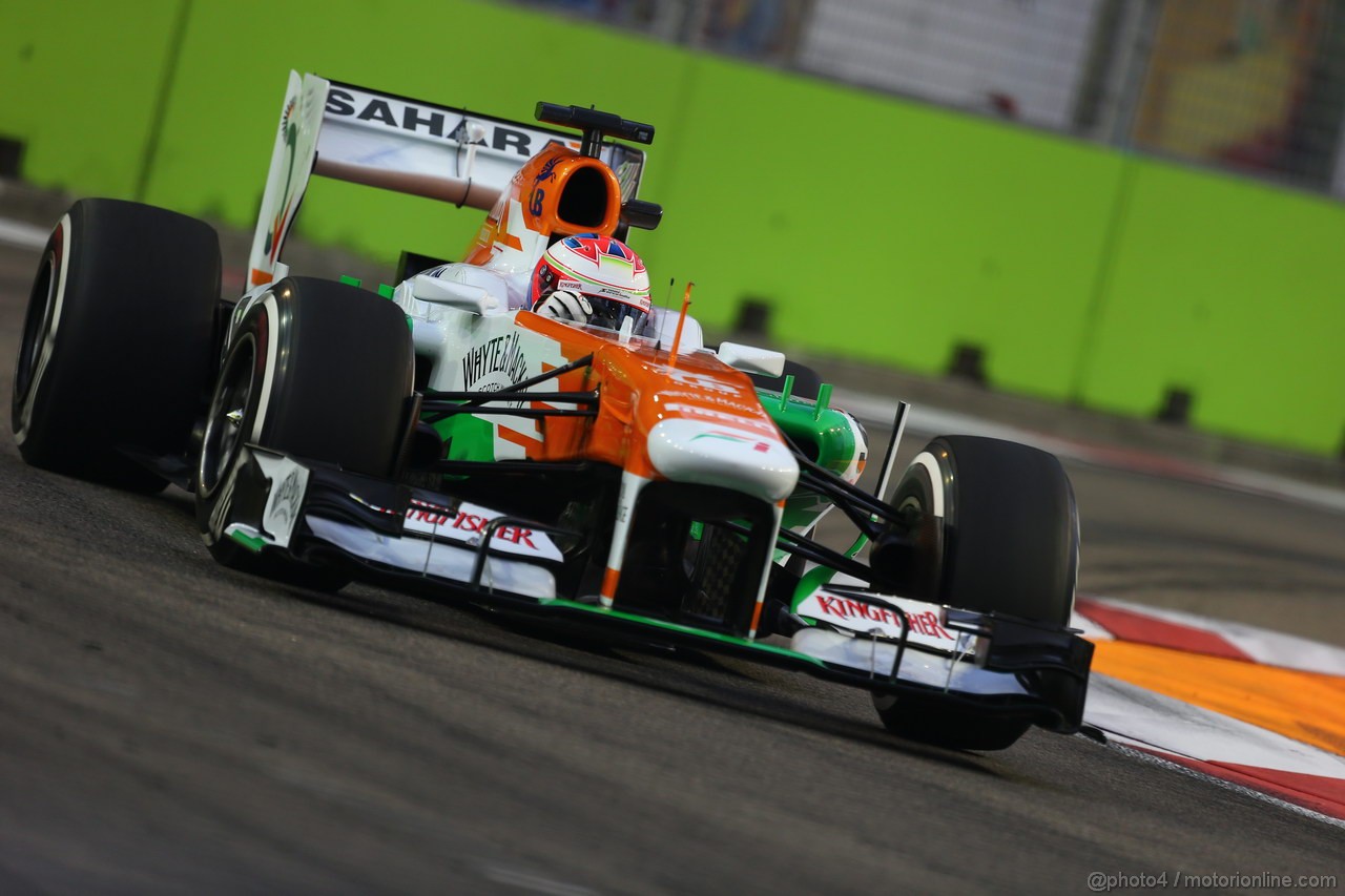 GP SINGAPORE, 20.09.2013- Prove Libere 1: Paul di Resta (GBR) Sahara Force India F1 Team VJM06 