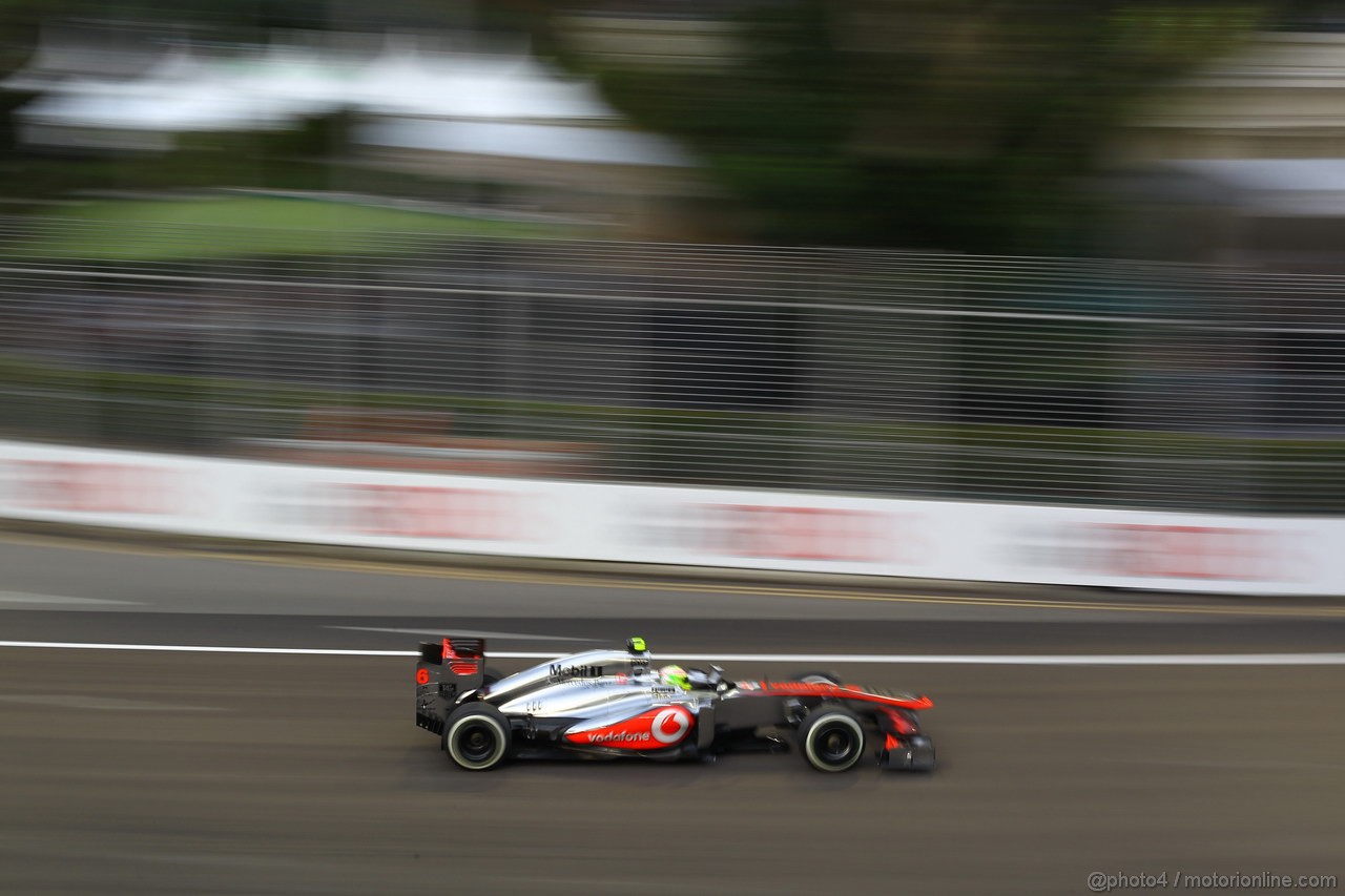 GP SINGAPORE, 20.09.2013- Prove Libere 1: Sergio Perez (MEX) McLaren MP4-28 