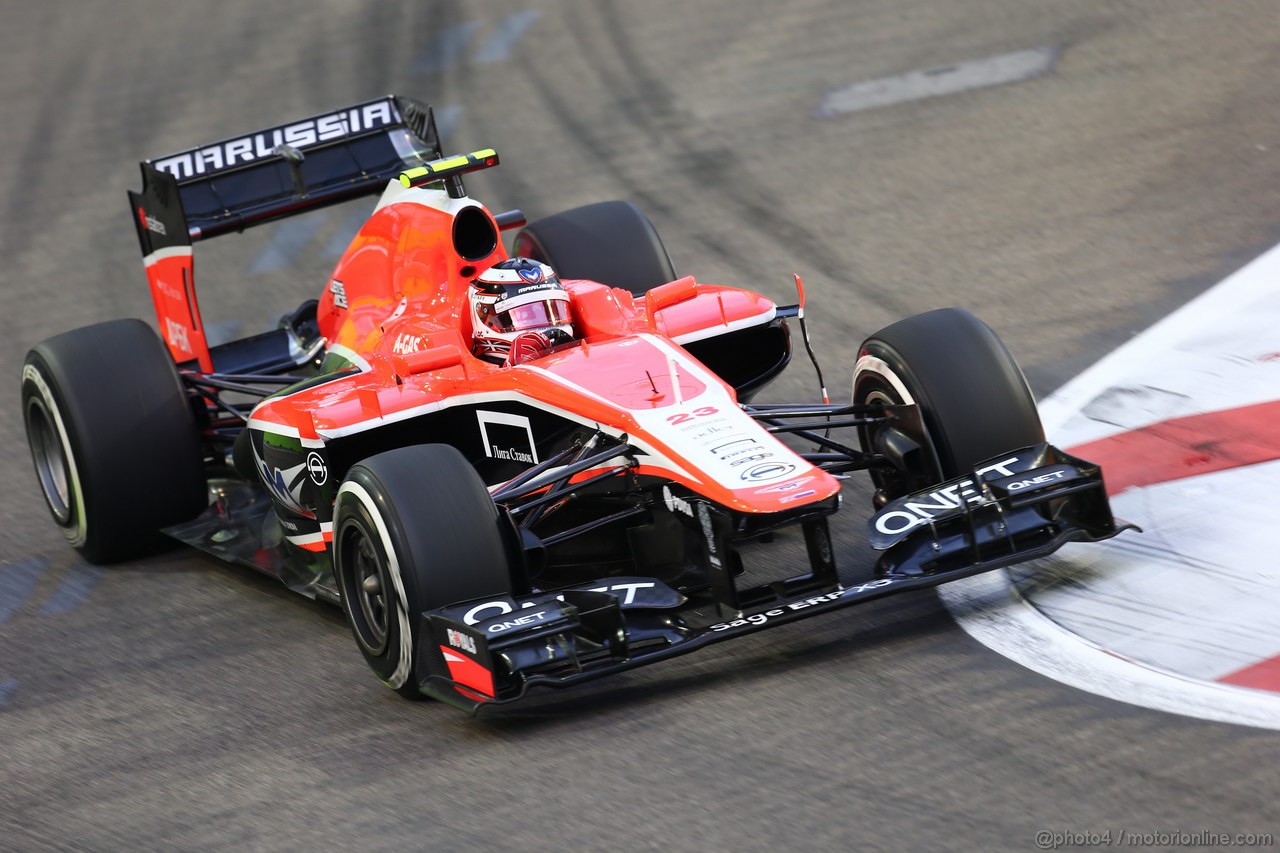GP SINGAPORE, 20.09.2013- Prove Libere 1: Max Chilton (GBR), Marussia F1 Team MR02 