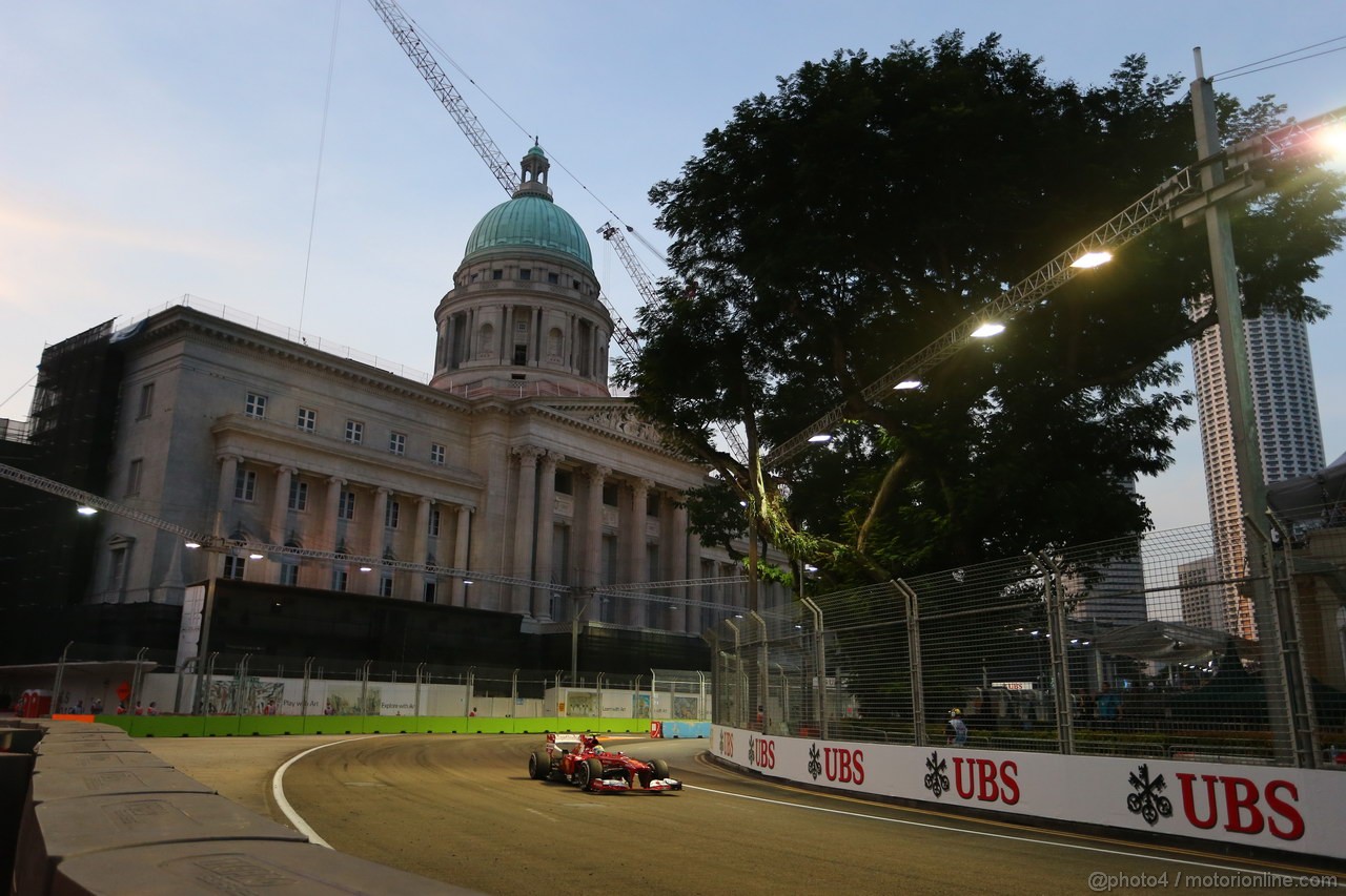 GP SINGAPORE, 20.09.2013- Prove Libere 1: Felipe Massa (BRA) Ferrari F138 