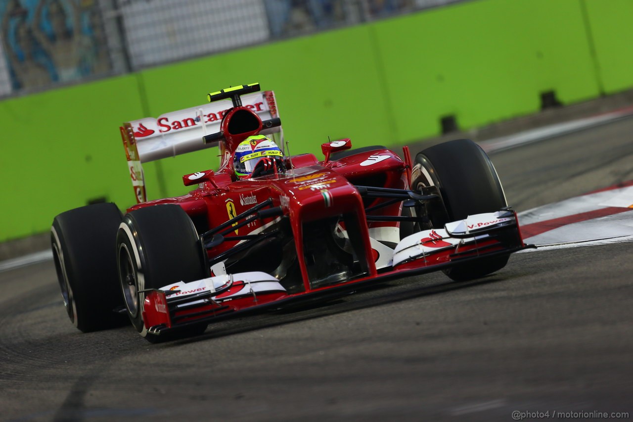 GP SINGAPORE, 20.09.2013- Prove Libere 1: Felipe Massa (BRA) Ferrari F138 