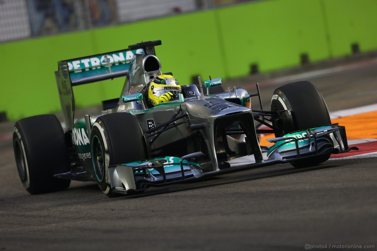 GP SINGAPORE, 20.09.2013- Prove Libere 1: Nico Rosberg (GER) Mercedes AMG F1 W04 