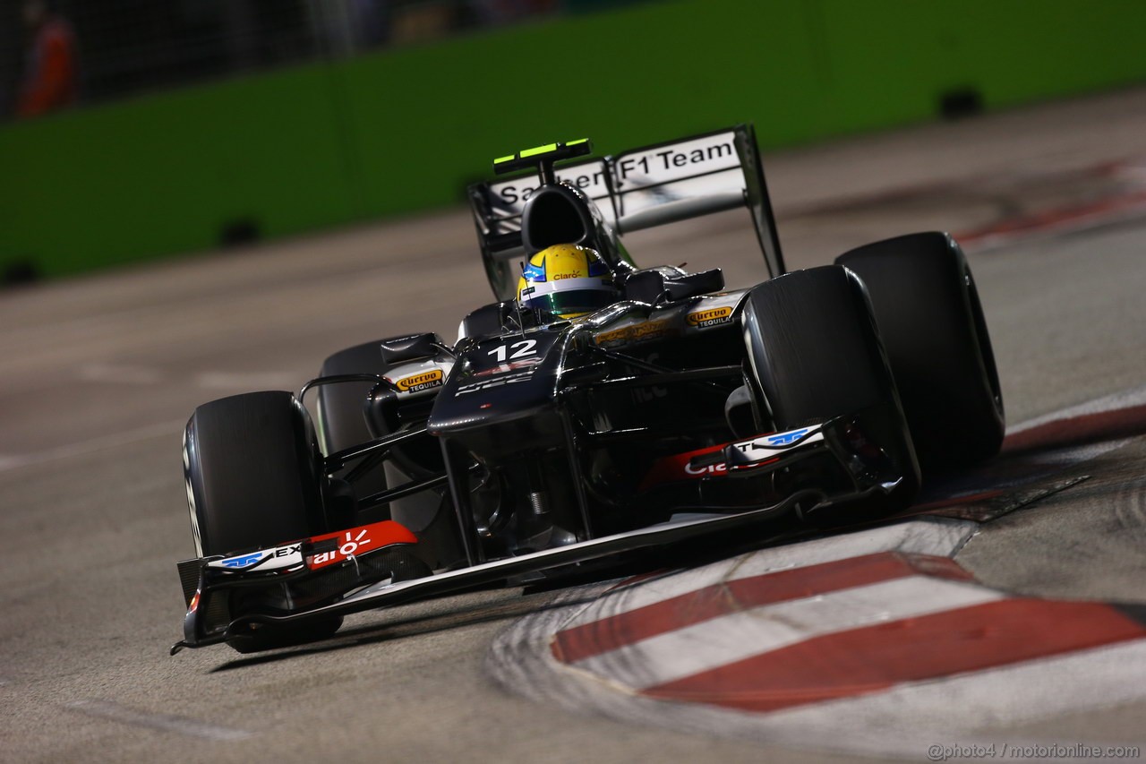 GP SINGAPORE, 20.09.2013- Prove Libere 1: Esteban Gutierrez (MEX), Sauber F1 Team C32 