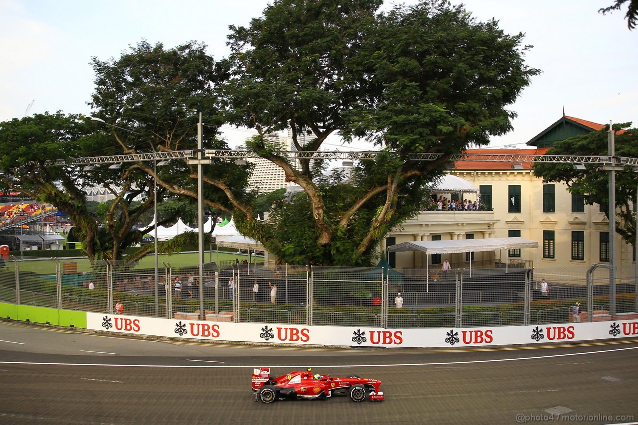 GP SINGAPORE, 20.09.2013- Prove Libere 1: Felipe Massa (BRA) Ferrari F138 