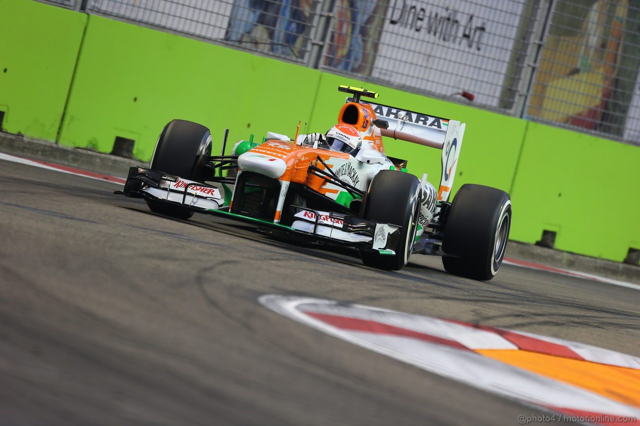 GP SINGAPORE, 20.09.2013- Prove Libere 1: Adrian Sutil (GER), Sahara Force India F1 Team VJM06 