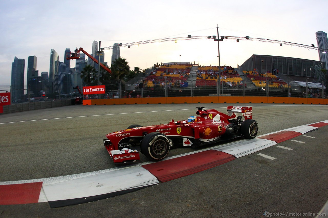 GP SINGAPORE, 20.09.2013-  Prove Libere 1, Fernando Alonso (ESP) Ferrari F138