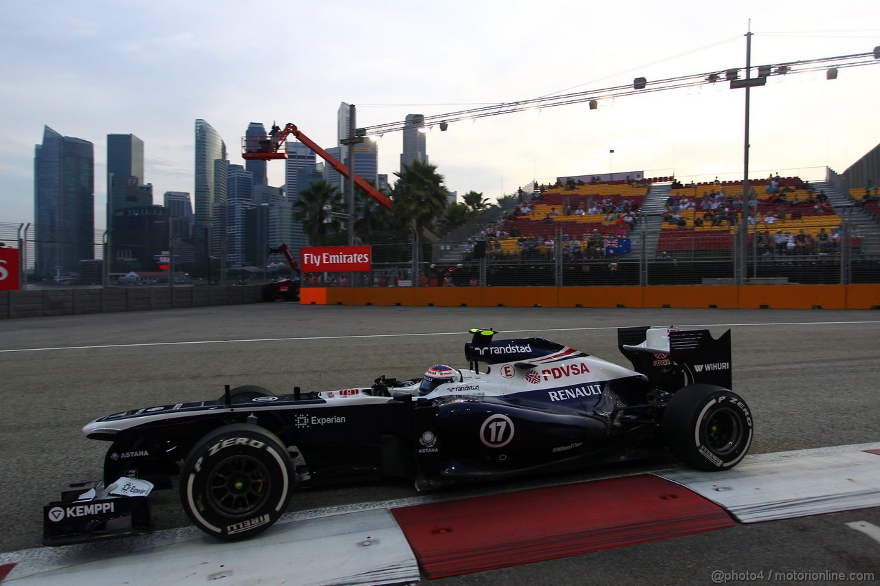 GP SINGAPORE, 20.09.2013-  Prove Libere 1, Valtteri Bottas (FIN), Williams F1 Team FW35