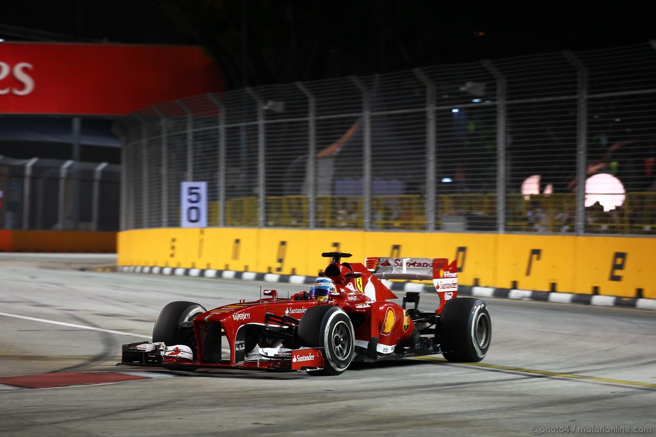 GP SINGAPORE, 20.09.2013-  Prove Libere 1, Fernando Alonso (ESP) Ferrari F138