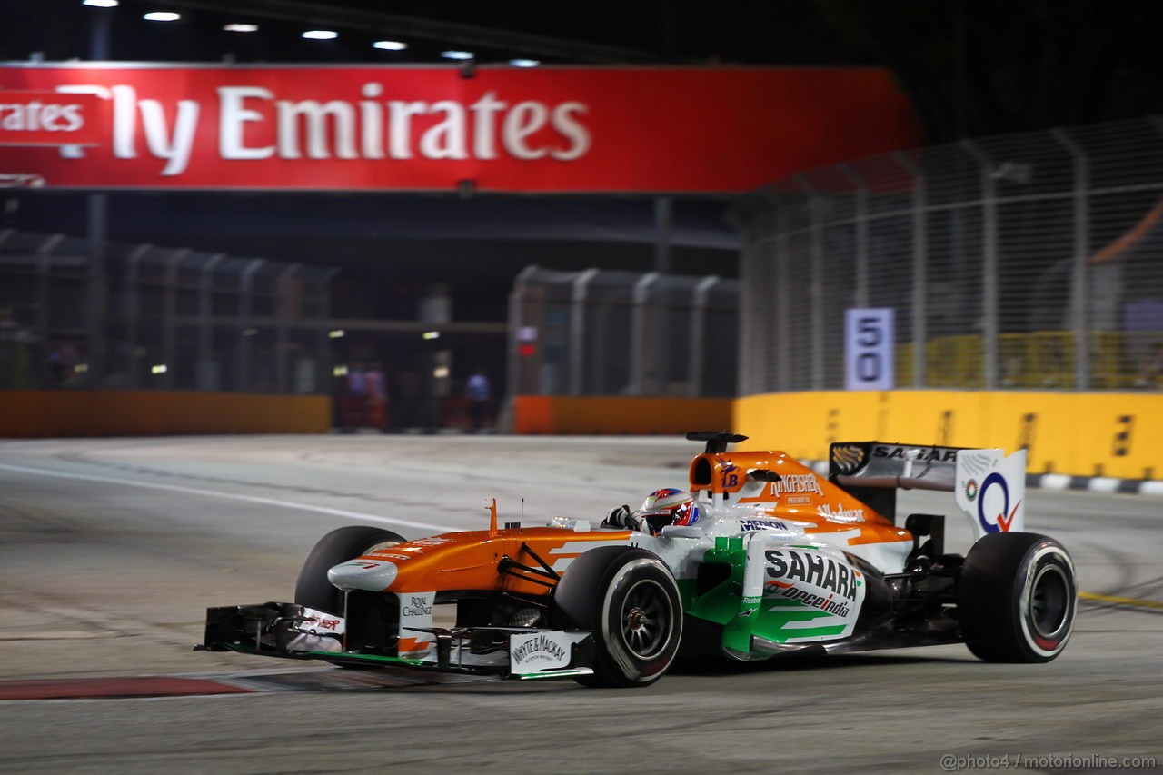 GP SINGAPORE, 20.09.2013-  Prove Libere 1, Paul di Resta (GBR) Sahara Force India F1 Team VJM06