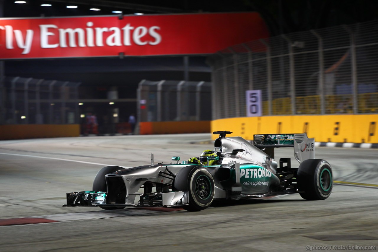 GP SINGAPORE, 20.09.2013-  Prove Libere 1, Nico Rosberg (GER) Mercedes AMG F1 W04
