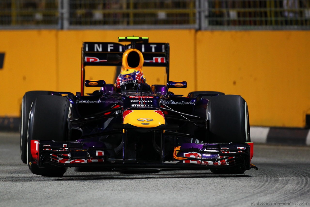 GP SINGAPORE, 20.09.2013-  Prove Libere 1, Mark Webber (AUS) Red Bull Racing RB9