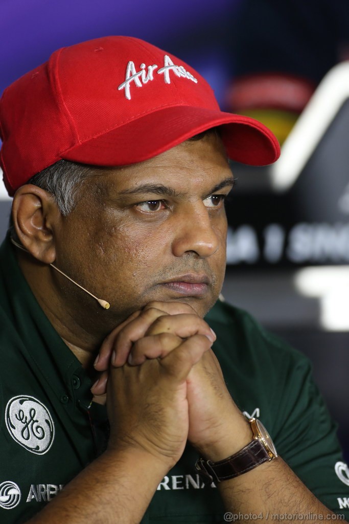 GP SINGAPORE, 20.09.2013- Venerdi' Press Conference,  Tony Fernandes (IND), Caterham F1 Team , Team Principal