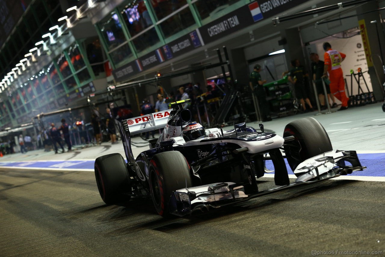 GP SINGAPORE, 20.09.2013-  Prove Libere 2, Valtteri Bottas (FIN), Williams F1 Team FW35