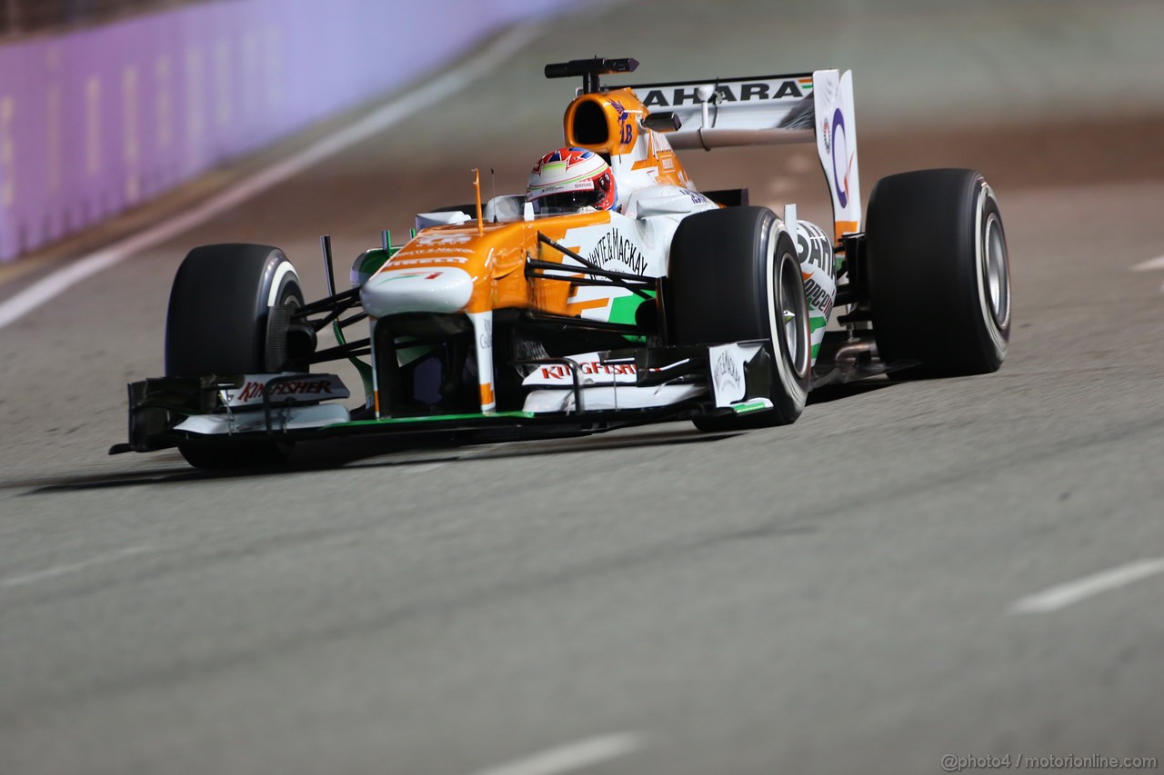 GP SINGAPORE, 20.09.2013-  Prove Libere 2, Paul di Resta (GBR) Sahara Force India F1 Team VJM06