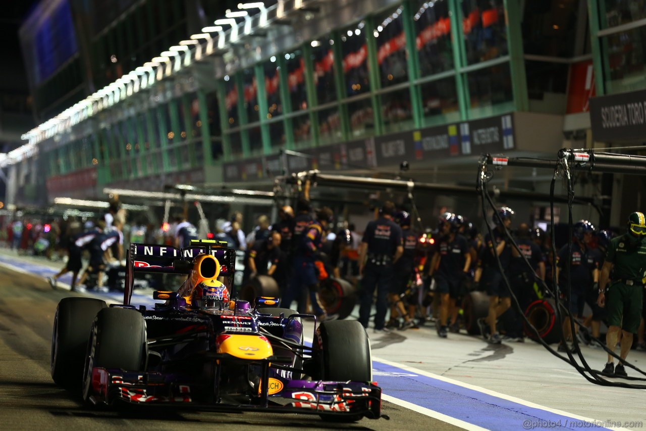 GP SINGAPORE, 20.09.2013-  Prove Libere 2, Mark Webber (AUS) Red Bull Racing RB9