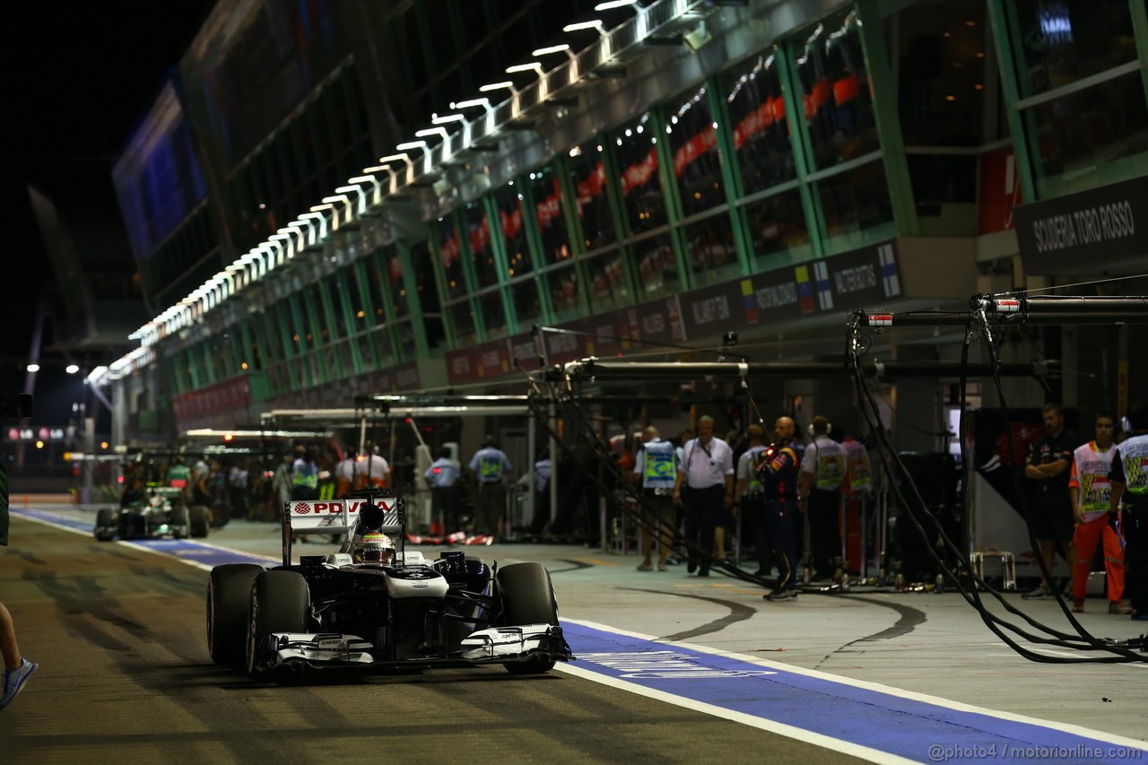 GP SINGAPORE, 20.09.2013-  Prove Libere 2, Pastor Maldonado (VEN) Williams F1 Team FW35