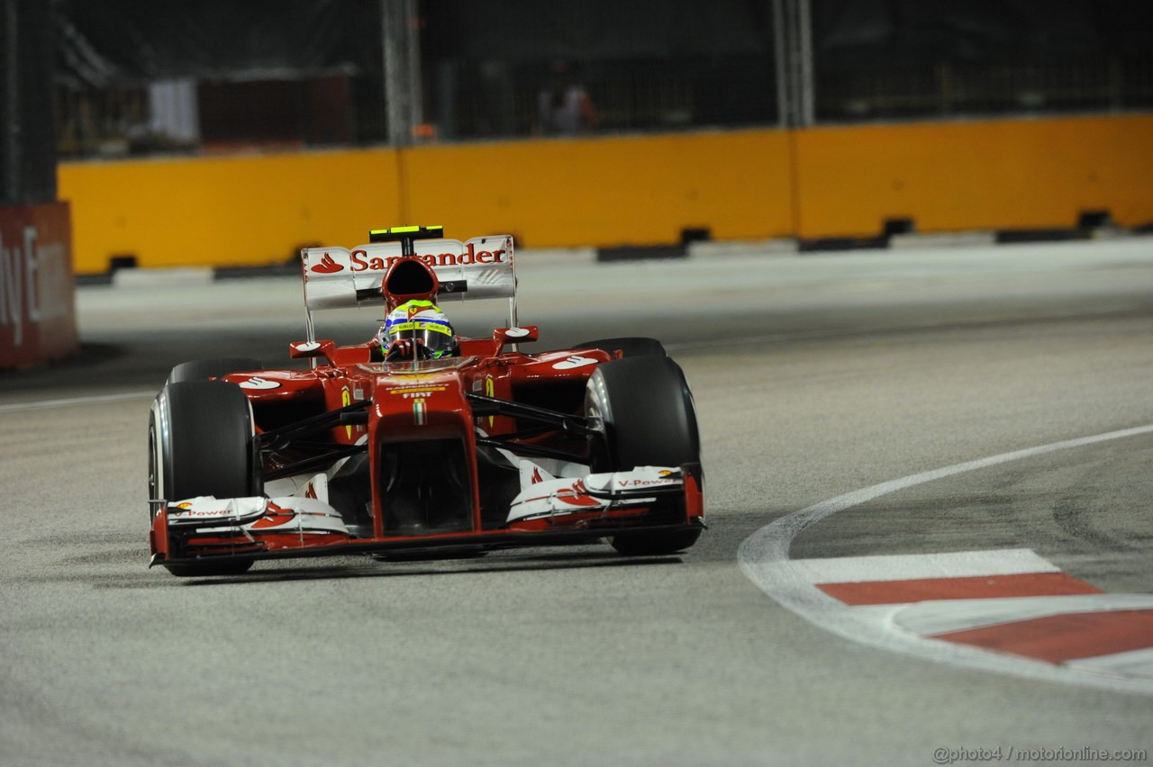 GP SINGAPORE, 20.09.2013- Prove Libere 2: Felipe Massa (BRA) Ferrari F138 