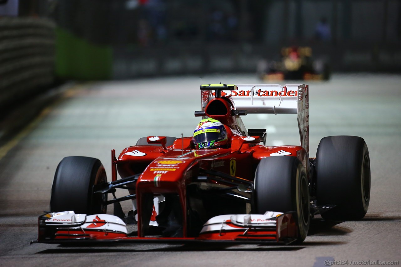 GP SINGAPORE, 20.09.2013- Prove Libere 2: Felipe Massa (BRA) Ferrari F138 