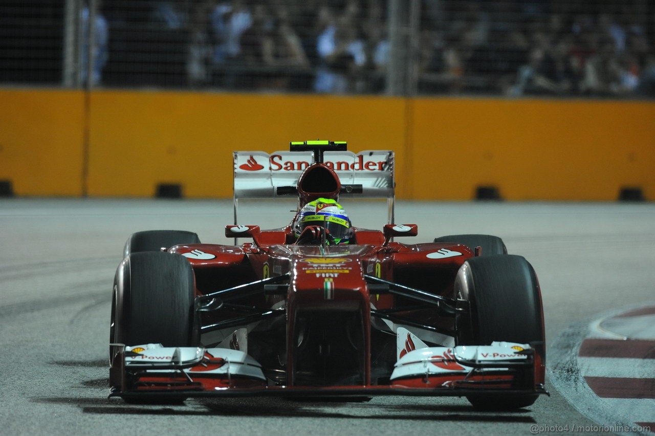 GP SINGAPORE, 20.09.2013- Prove Libere 2: Felipe Massa (BRA) Ferrari F138 