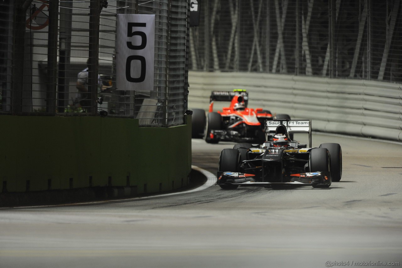 GP SINGAPORE, 20.09.2013- Prove Libere 2: Nico Hulkenberg (GER) Sauber F1 Team C32 