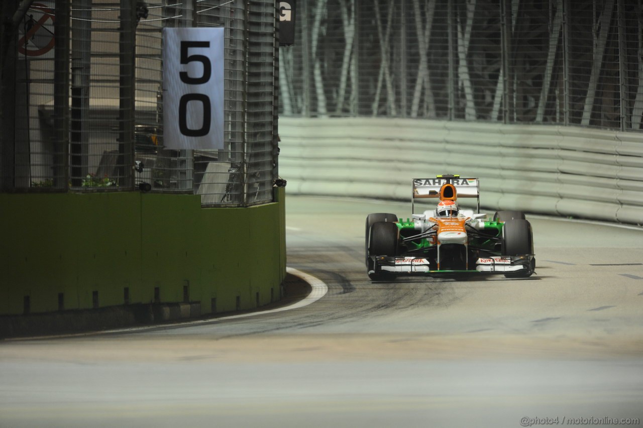 GP SINGAPORE, 20.09.2013- Prove Libere 2: Adrian Sutil (GER), Sahara Force India F1 Team VJM06 
