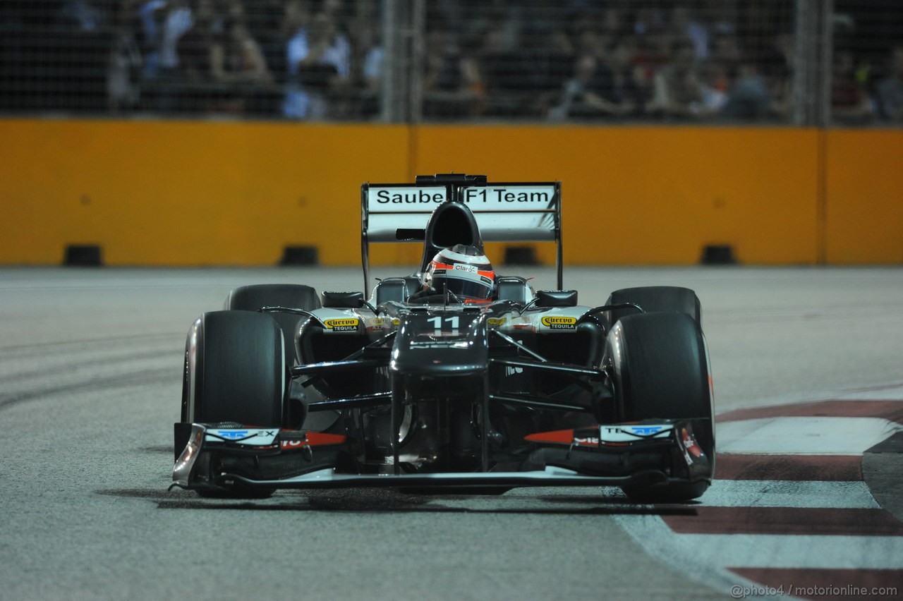 GP SINGAPORE, 20.09.2013- Prove Libere 2: Nico Hulkenberg (GER) Sauber F1 Team C32 