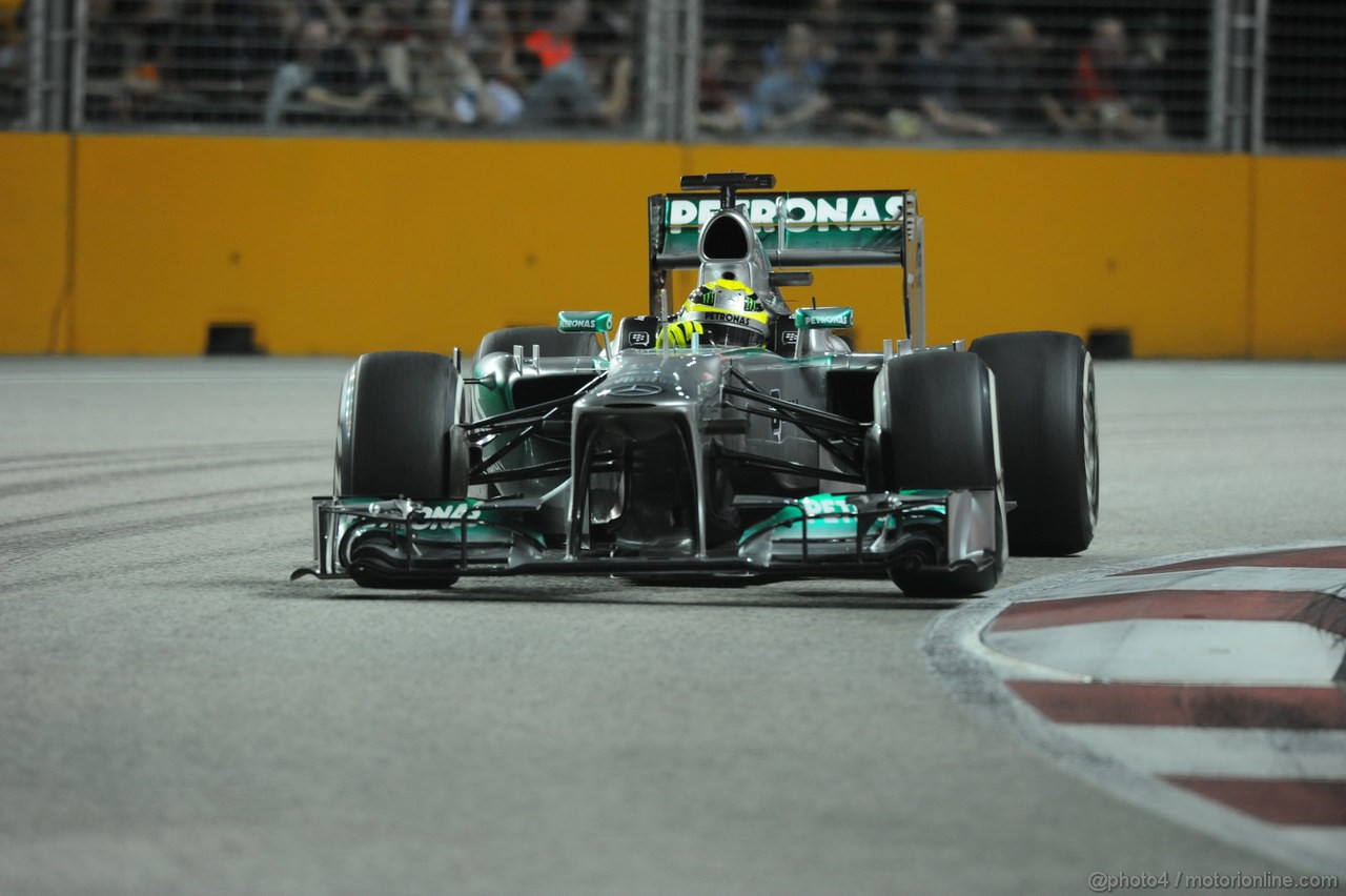 GP SINGAPORE, 20.09.2013- Prove Libere 2: Nico Rosberg (GER) Mercedes AMG F1 W04 